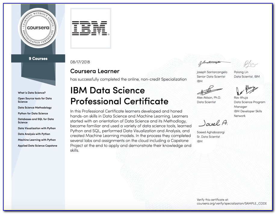 Ibm Data Science Professional Certificate Coursera Price