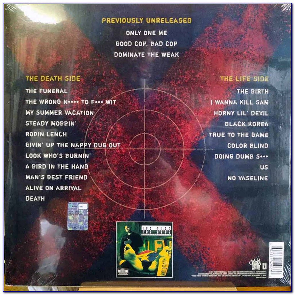 Ice Cube Death Certificate 25th Anniversary Vinyl