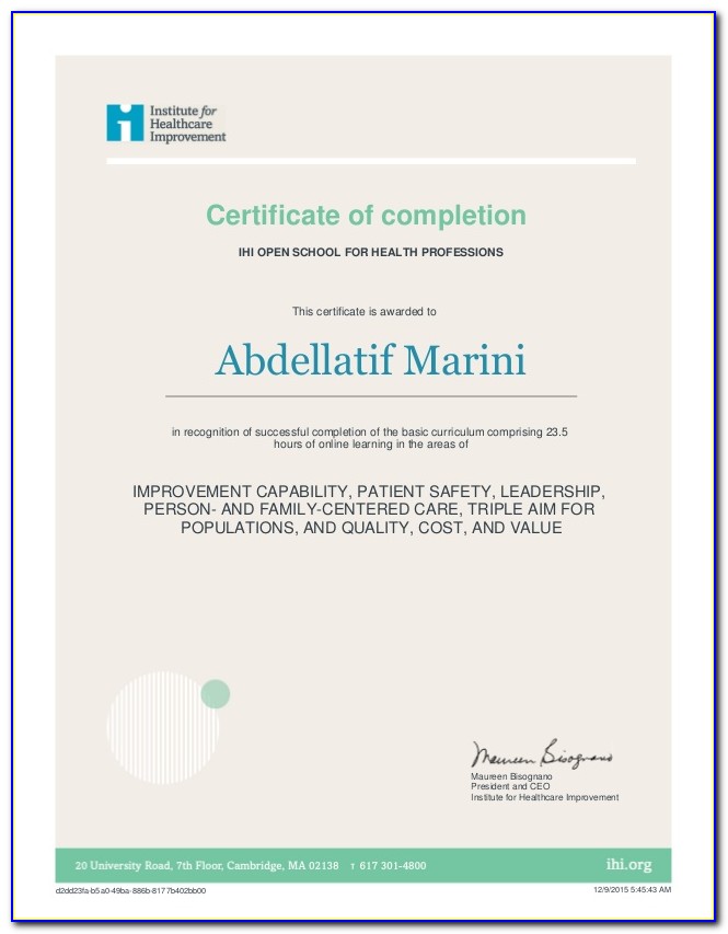 Ihi Open School Basic Certificate In Quality & Safety Quizlet