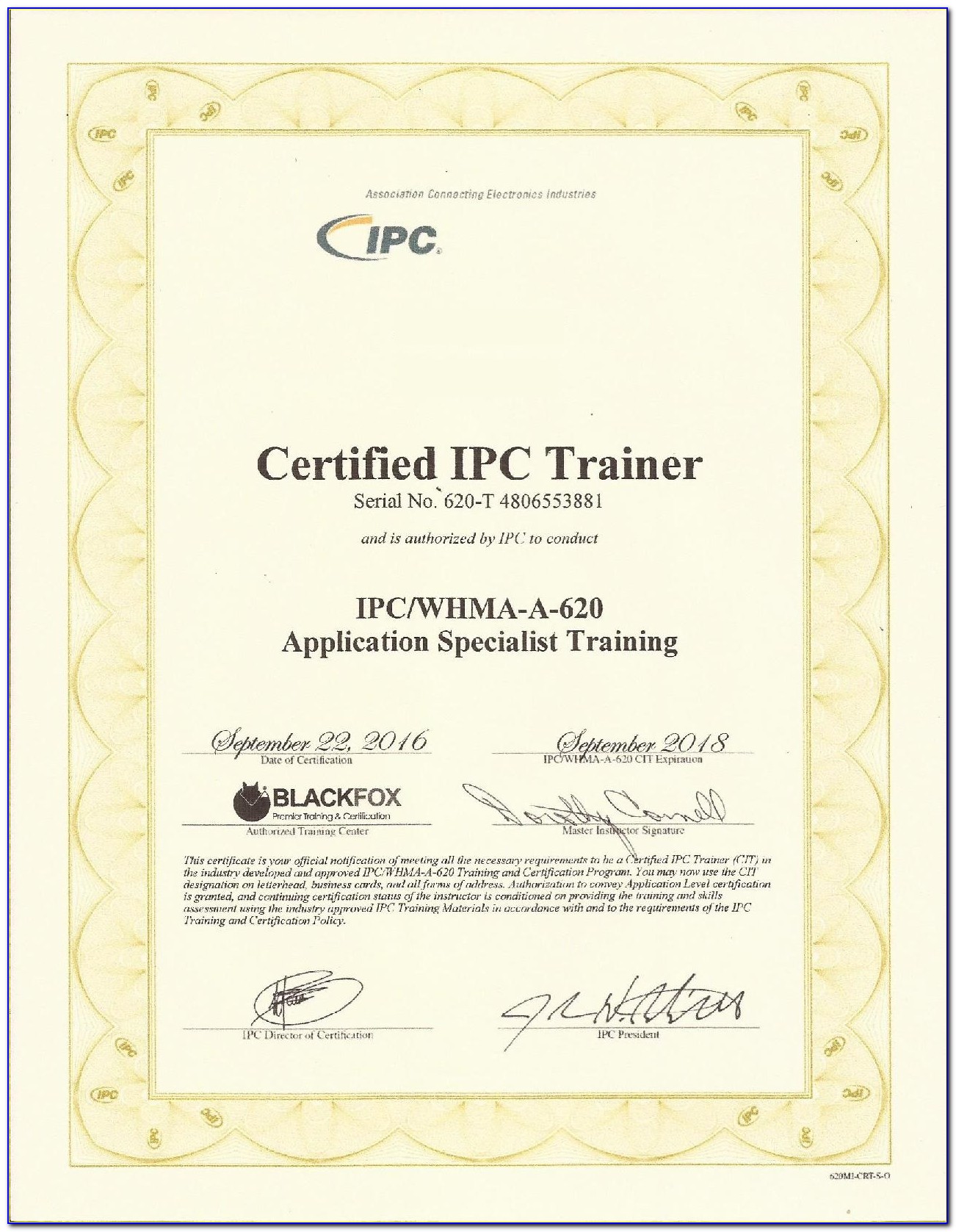 Ipc Class 3 Soldering Certification