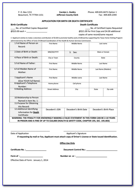 Jefferson Parish Death Certificates