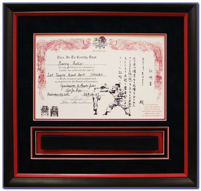Karate Certificate Frames