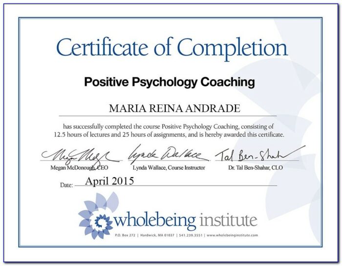Kripalu Positive Psychology Certificate