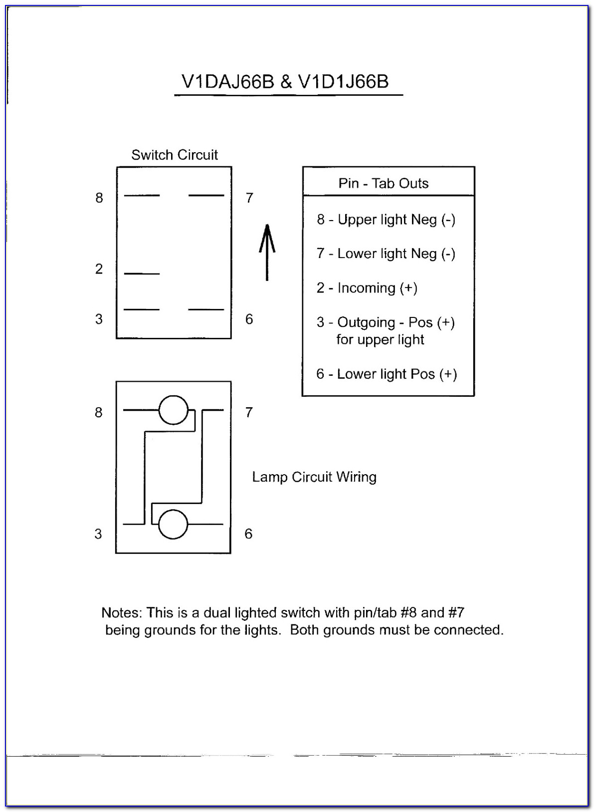 Lighted Rocker Switch Wiring Diagram 4 Pin