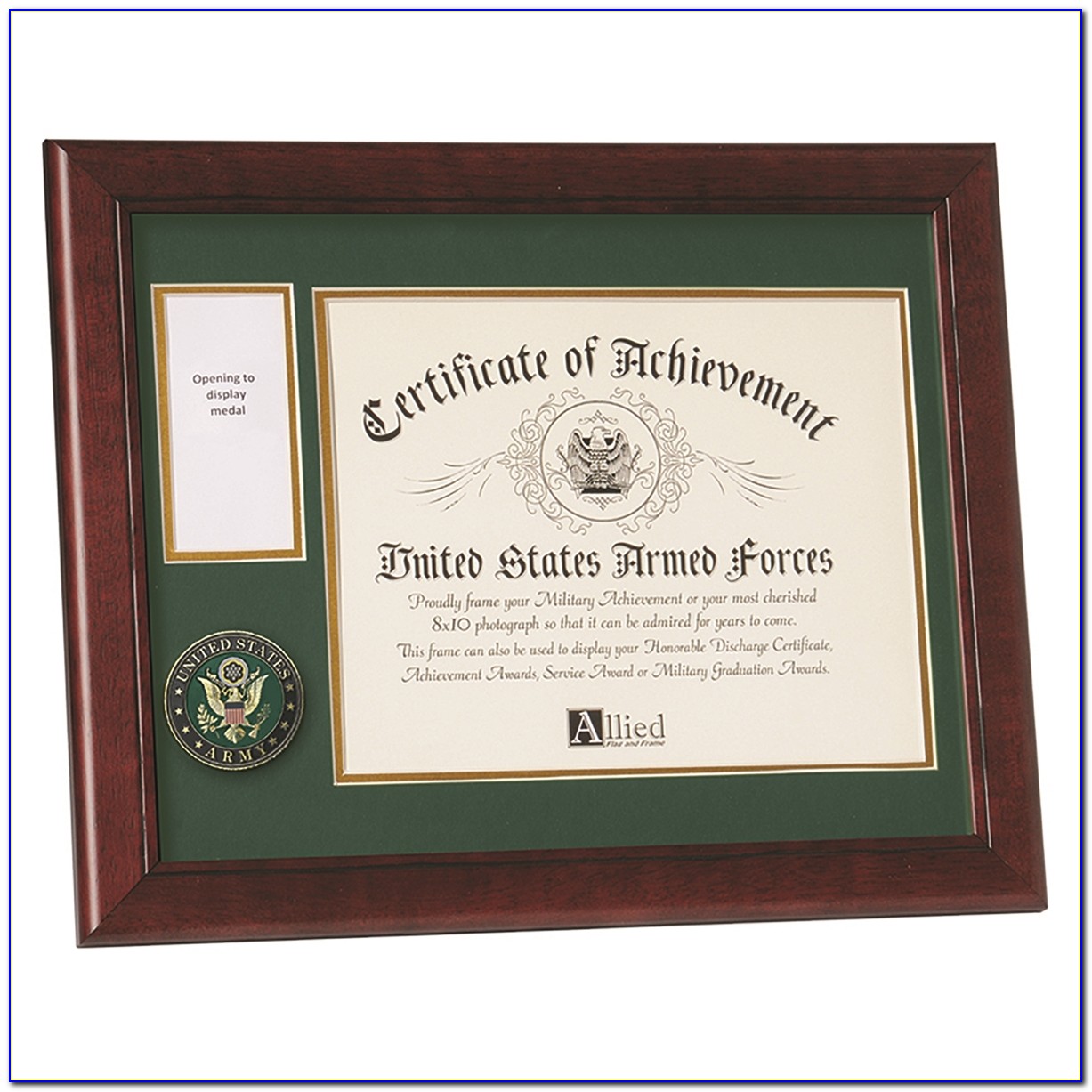 Military Certificate And Medal Display Frame