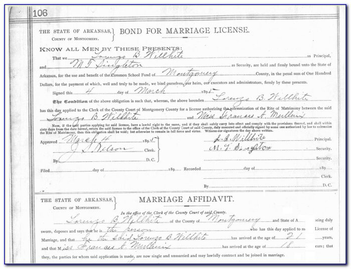 Montgomery County Marriage Certificate Copy