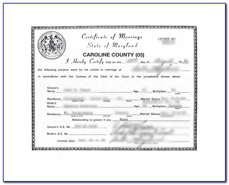 Montgomery County Marriage License Copy