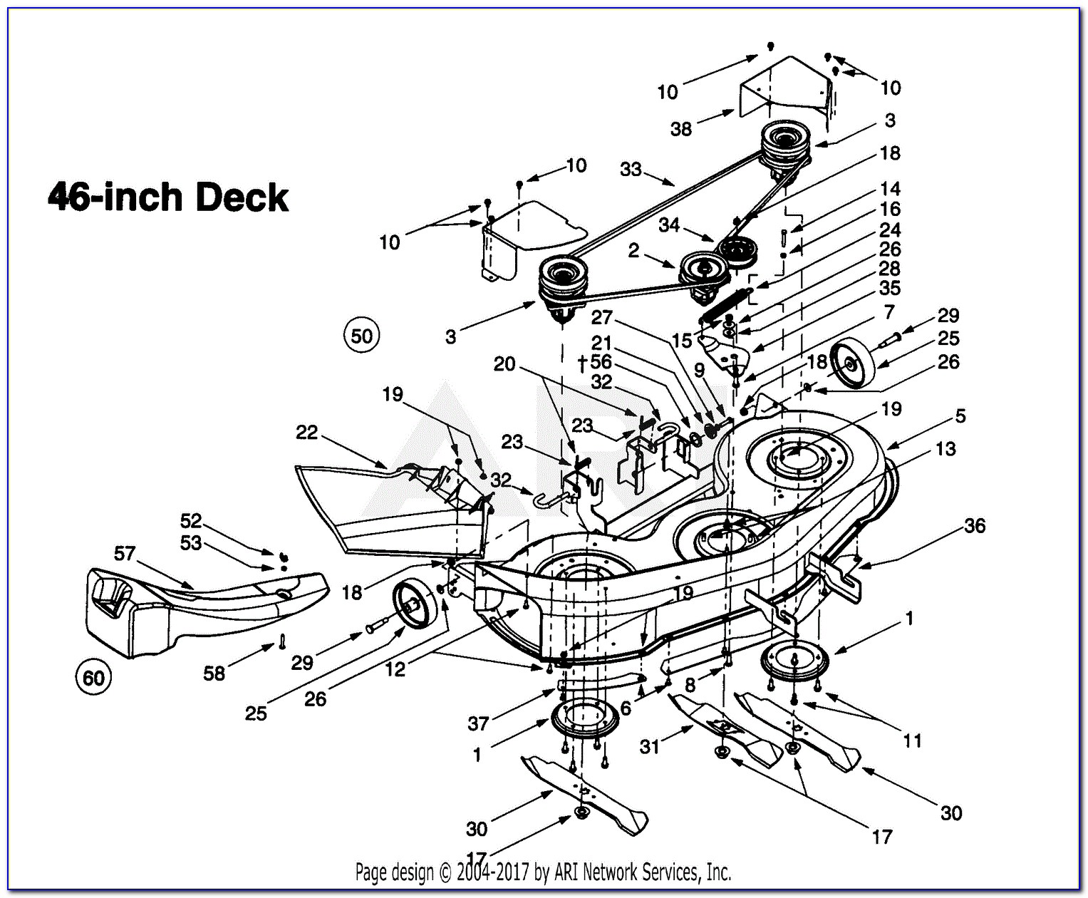 Mtd 42 Inch Mower Deck Belt Diagram