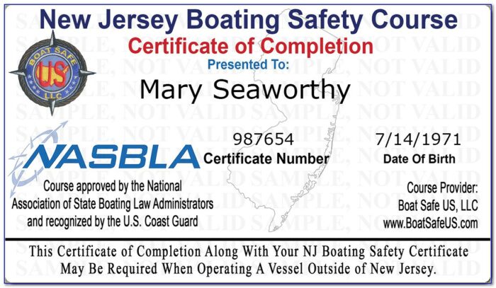 Nasbla Approved Boating Safety Certificate
