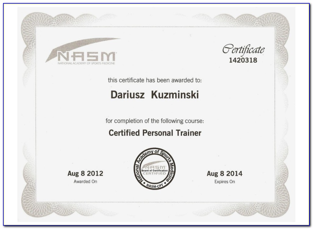 Nasm Personal Training Certification Length