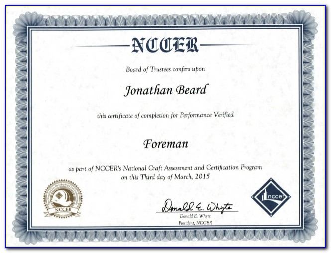 Nccer Certification Card Replacement