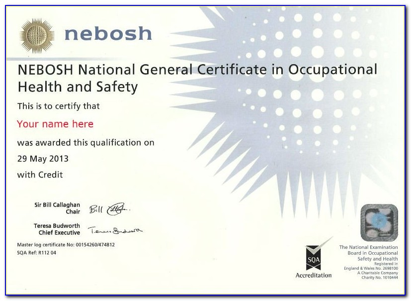 Nebosh Certificate Online Check