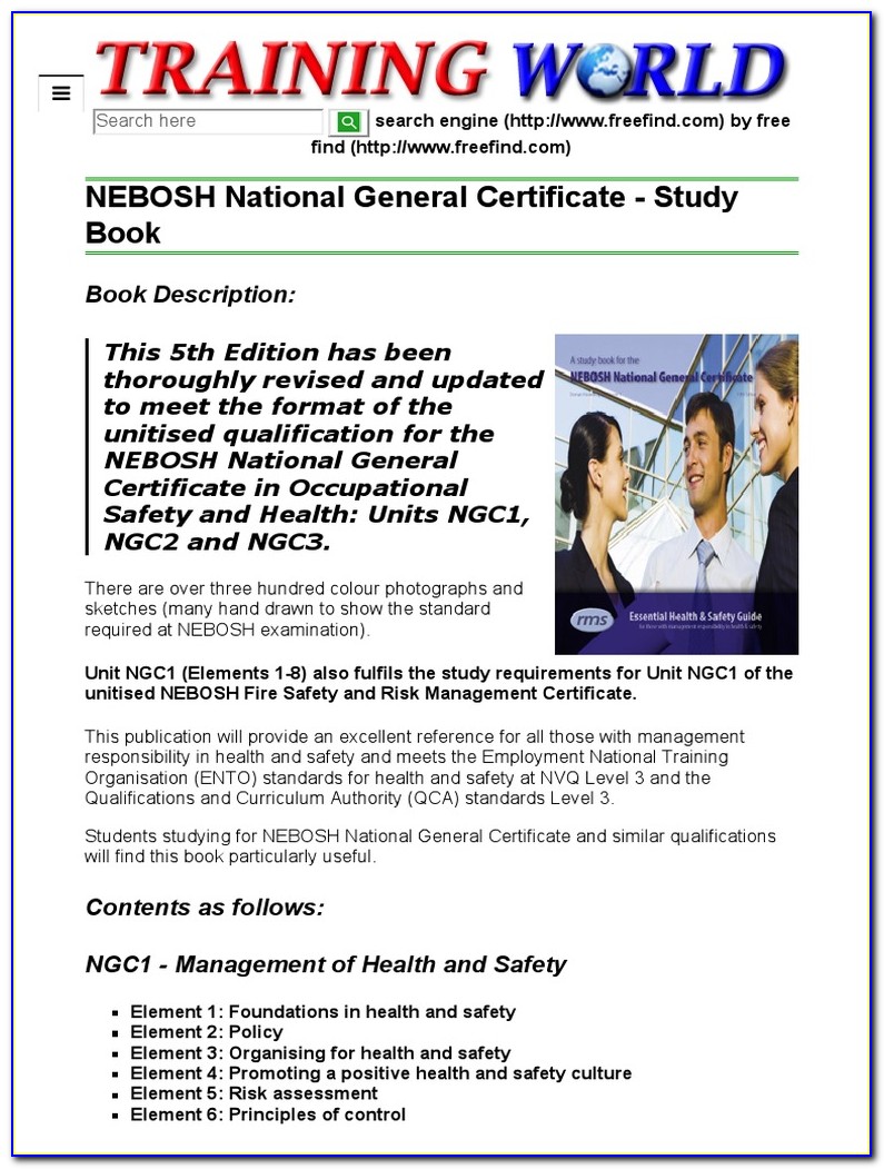 Nebosh General Certificate Online Scotland