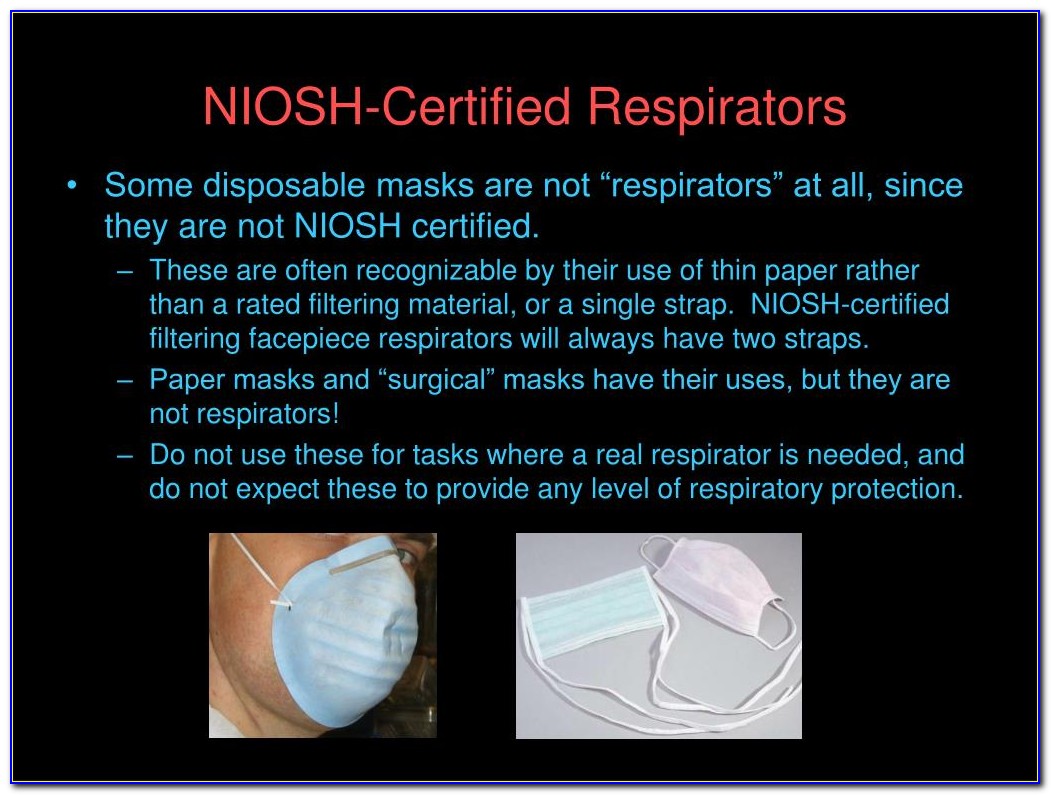 Niosh Respirator Certification Inhalation And Exhalation