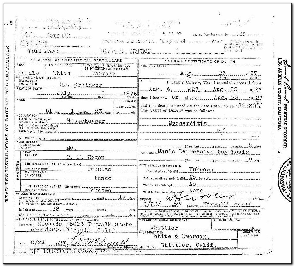 Norwalk Office To Get Birth Certificate