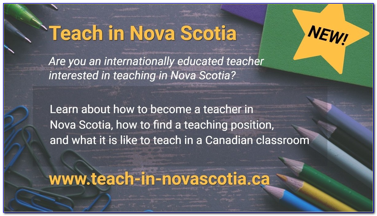 Nova Scotia Teacher Certification Requirements