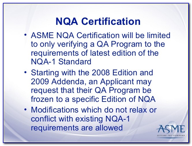 Nqa 1 Certification