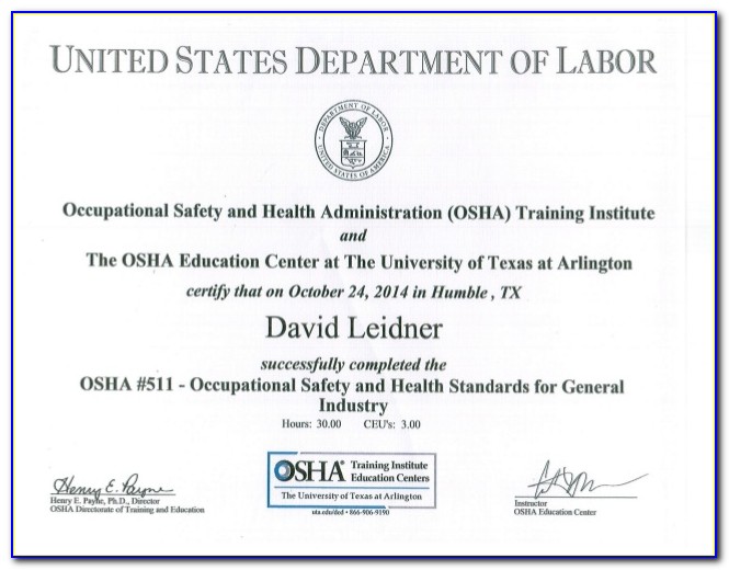 Osha Certification Arizona