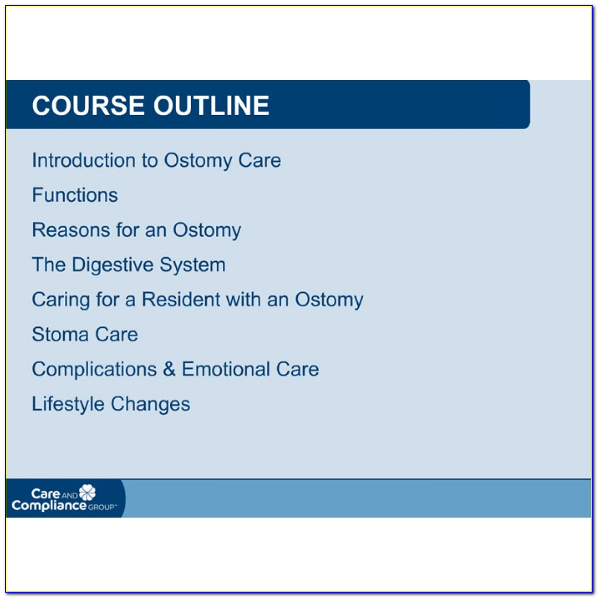 Ostomy Certification Course Online