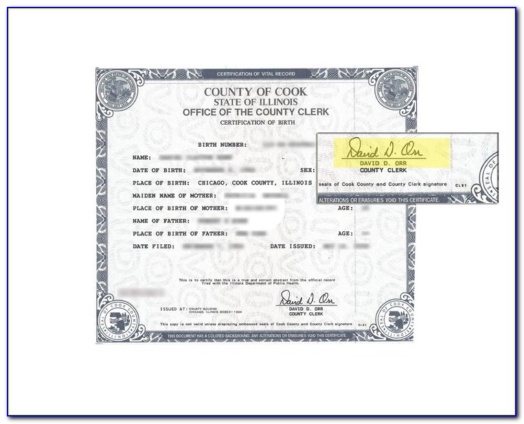 Peoria Birth Certificate