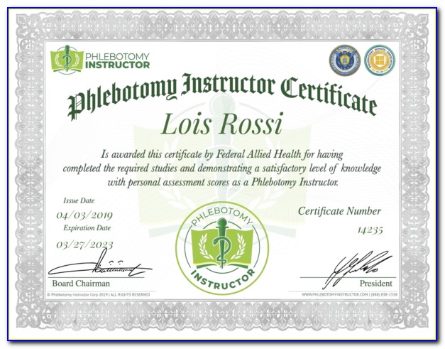 Phlebotomy Instructor Certification Process