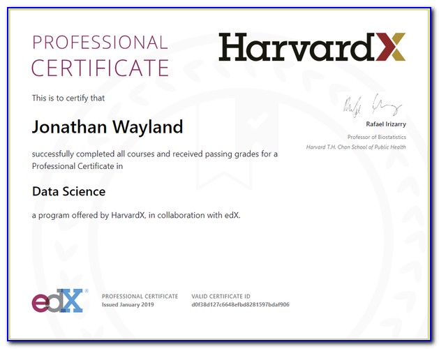 Professional Certificate Data Science Harvard Linkedin