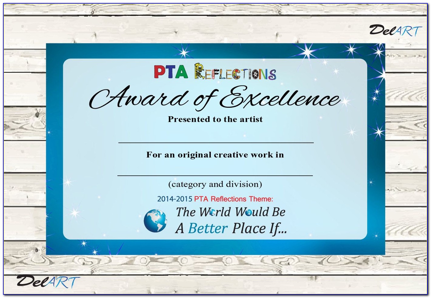 Pta Reflections Certificate Of Participation