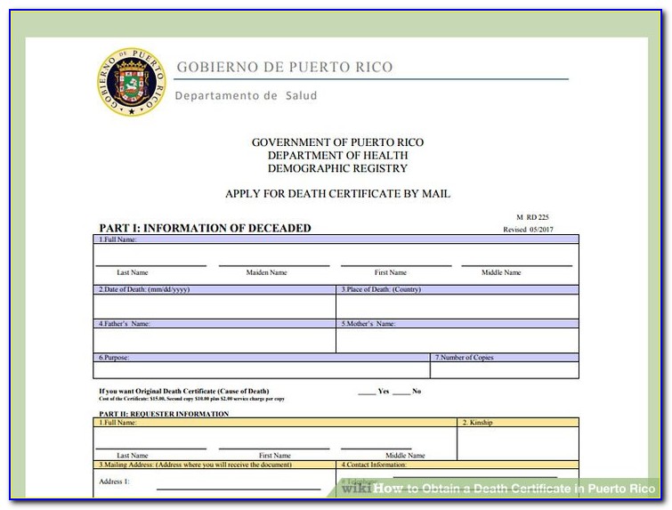 Puerto Rico Vital Records Birth Certificate Application