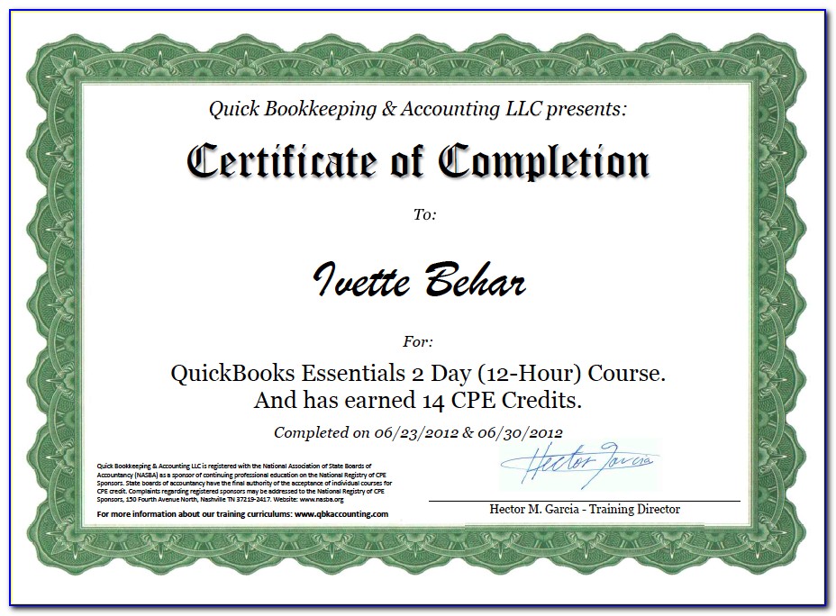 Quickbooks Desktop Certification 2019