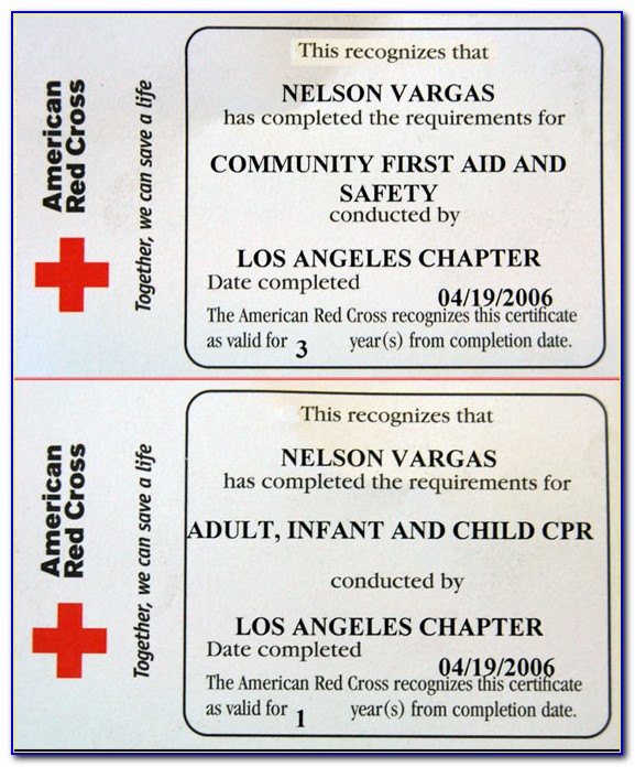 Red Cross Lifeguard Certification Card