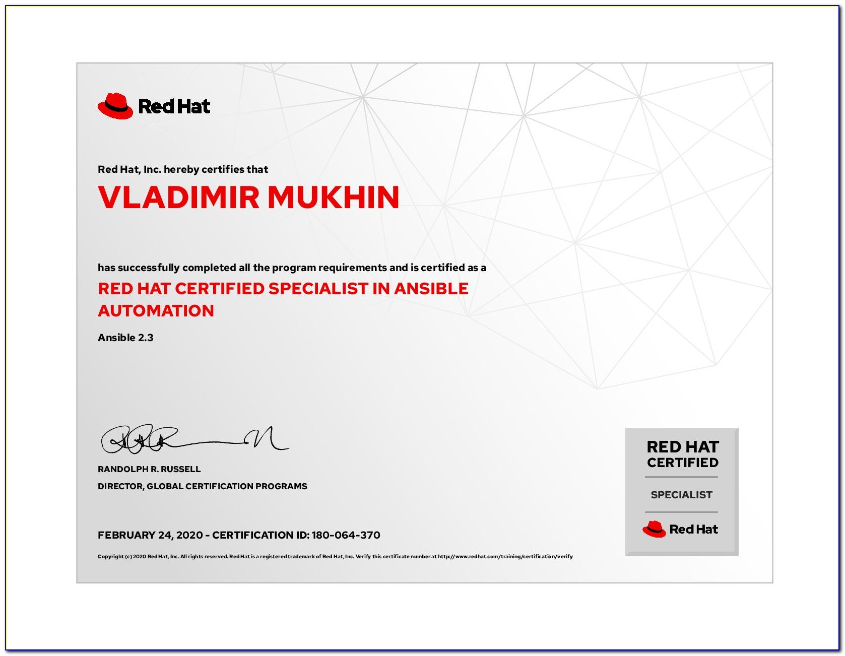 Red Hat Ansible Certification Dumps