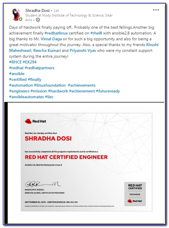 Red Hat Ansible Certification Exam