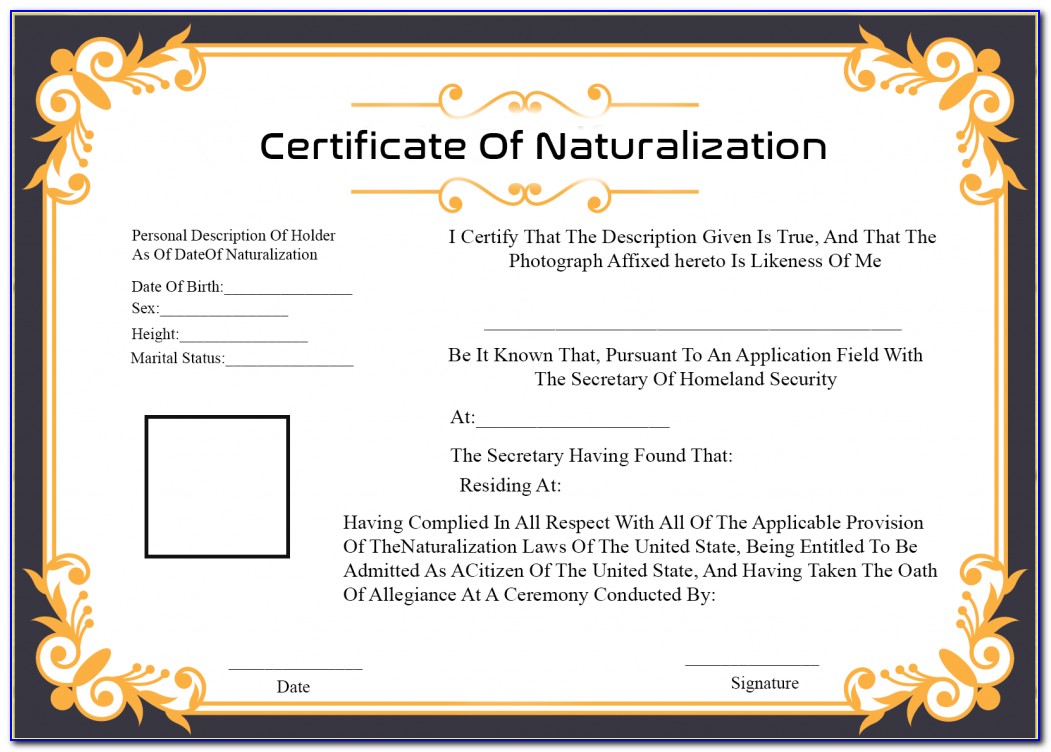 Replacement Naturalisation Certificate Ireland