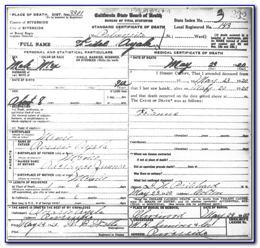 Riverside County Court Records Birth Certificates