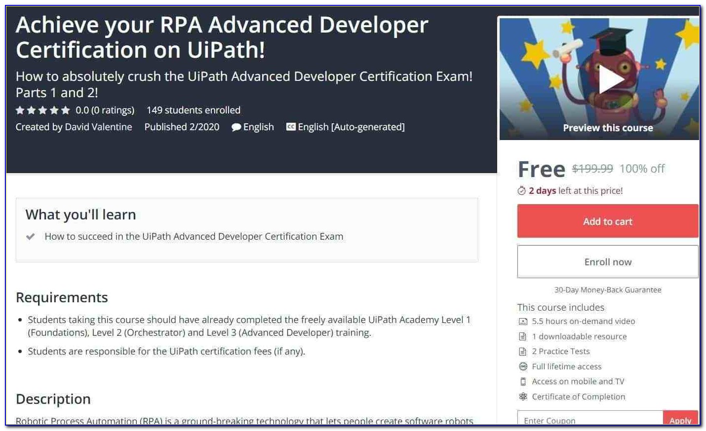 Rpa Developer Certificate Of Completion