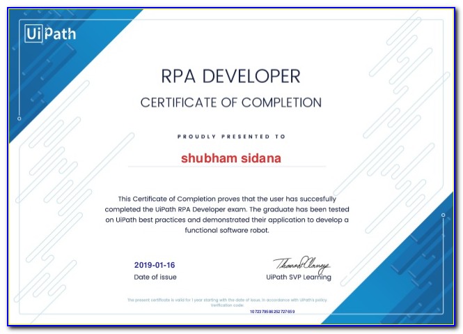 Rpa Developer Certification Uipath
