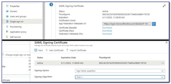 Saml Signing Certificate Base64 Encoded