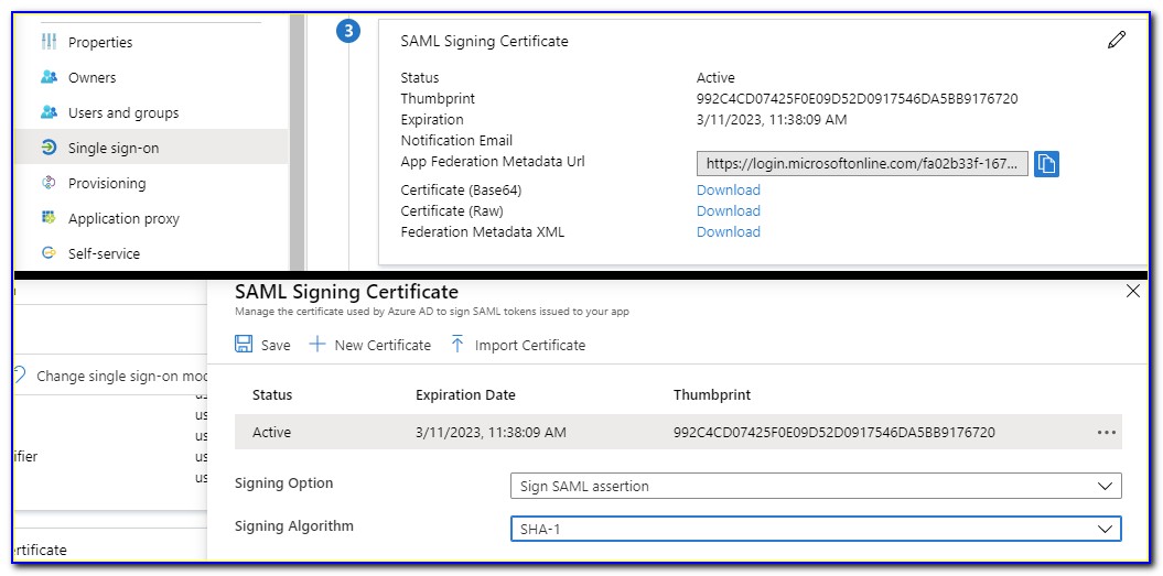 Saml Signing Certificate Base64 Encoded