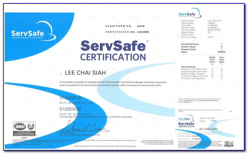 Servsafe Certification Classes Michigan