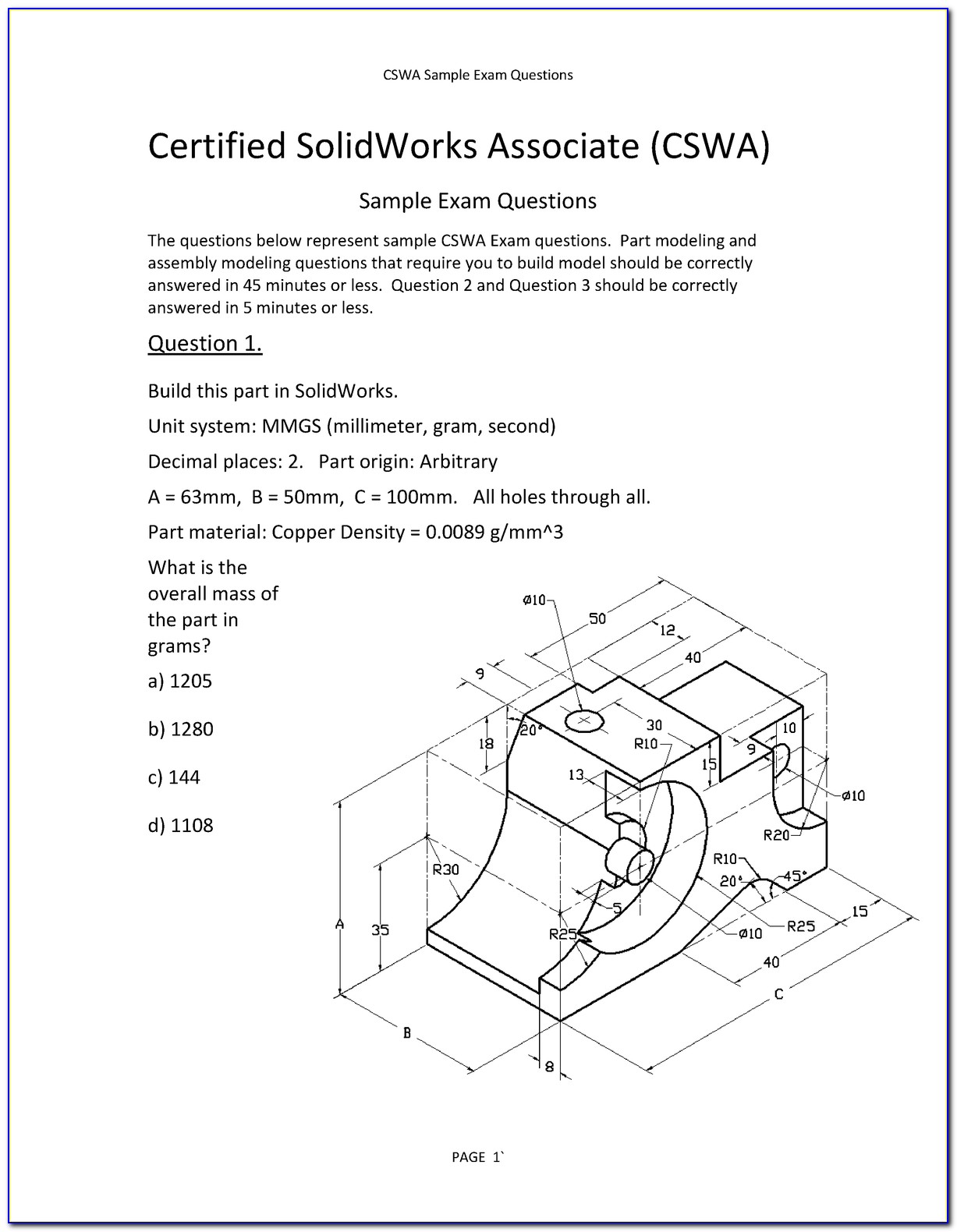 Solidworks Certification Exam Guide & Practice Test