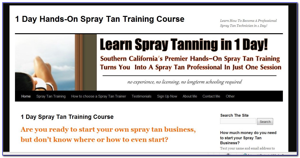 Spray Tan License California