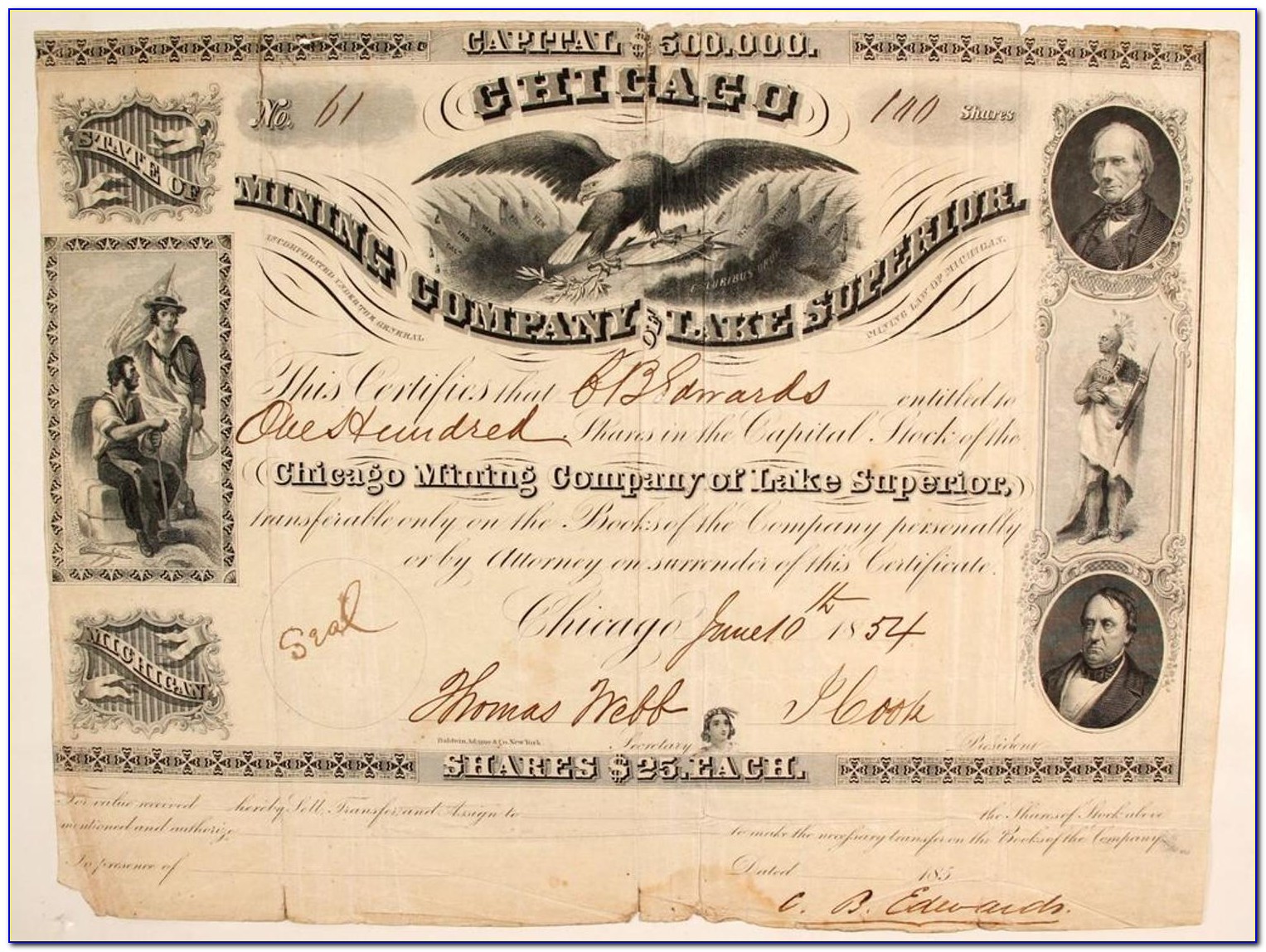Stock Certificate Number Search