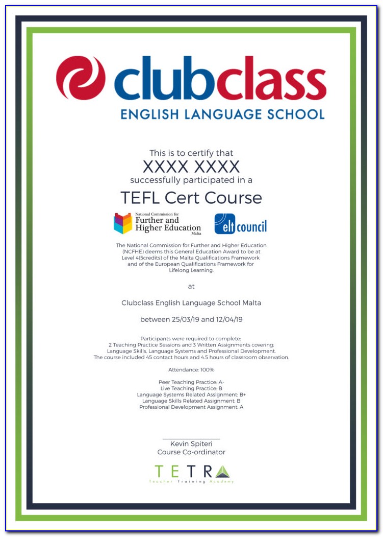 Tefl Certification Course Cost