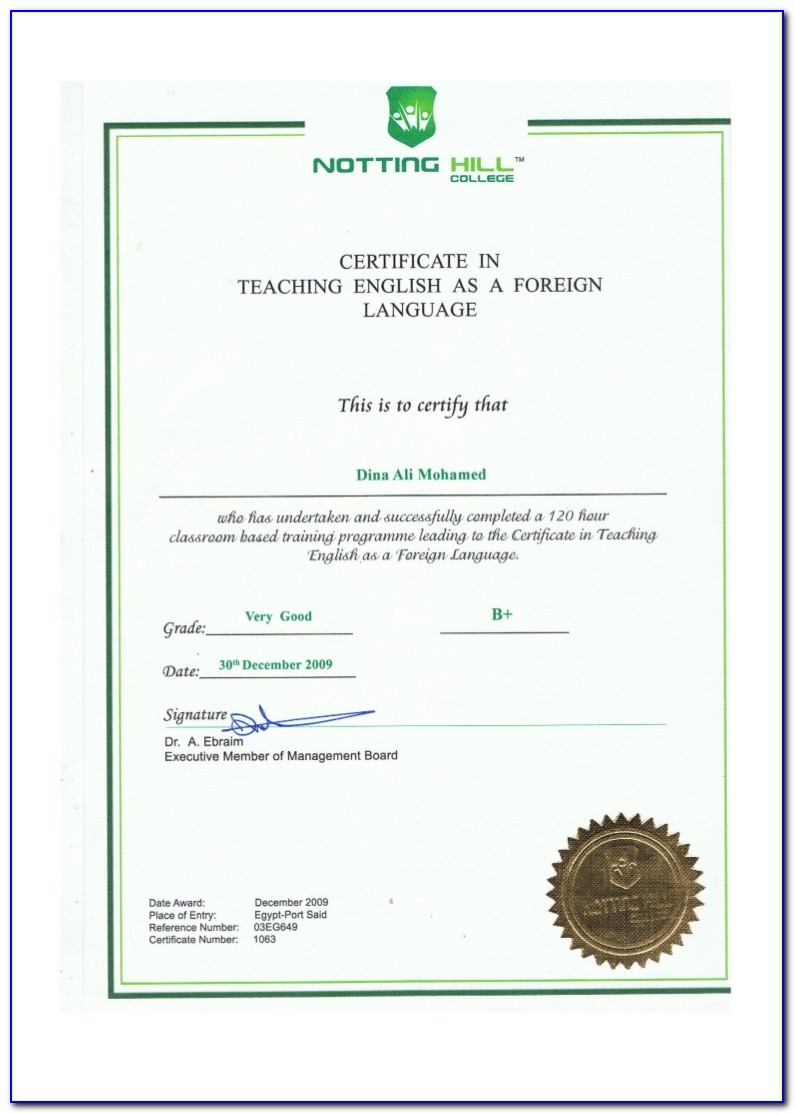 Tefl Fullcircle Certificate Verification