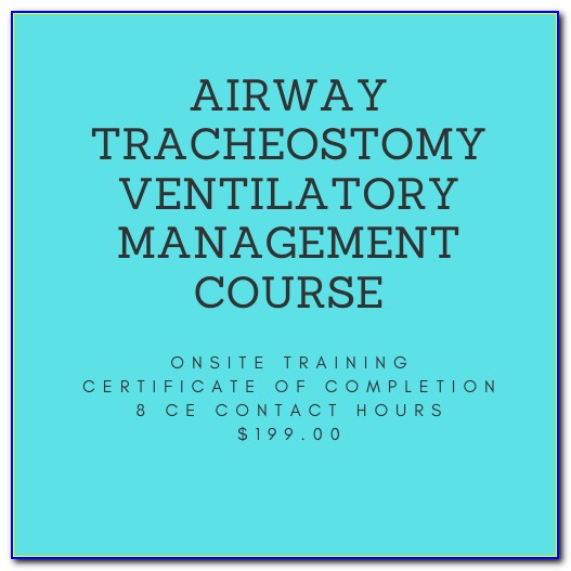 Trach And Vent Certification Near Me