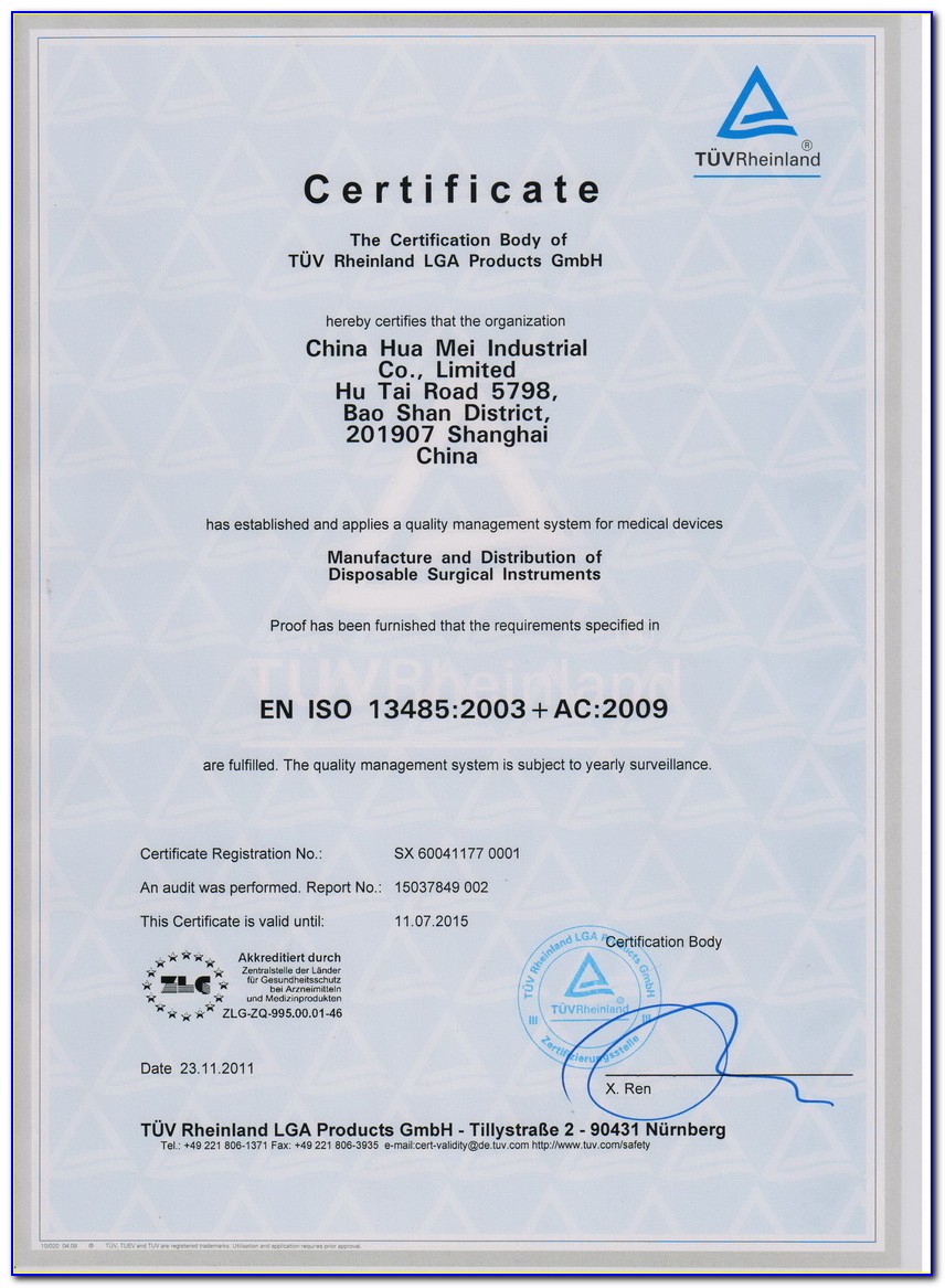 Tüv Süd Certification And Testing (china) Co. Ltd. Shanghai Branch