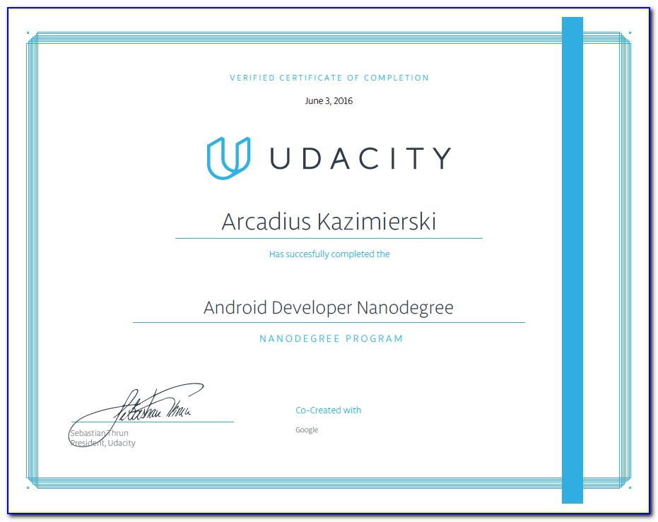 Udacity Free Certificate Courses