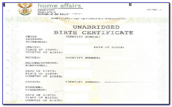 Unabridged Birth Certificate Meaning
