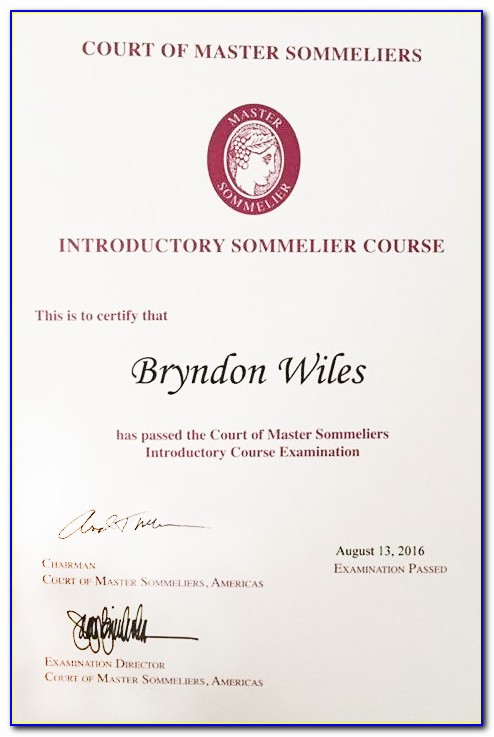 Wine Sommelier Certification Online