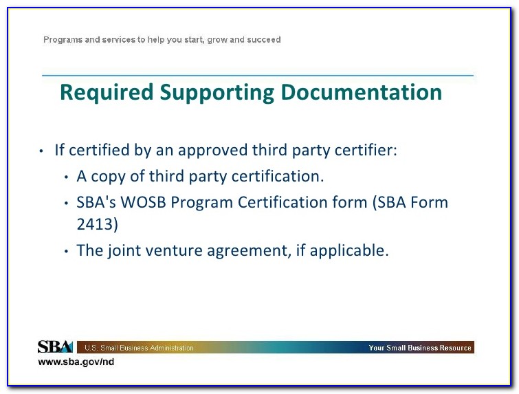 Wosb Program Certification Form